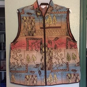 Alfred Dunner 18W Plus size vest  Tapestry